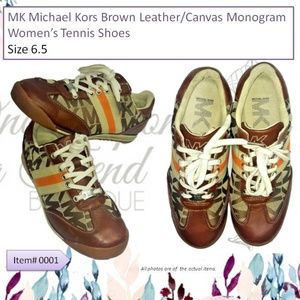 MK Michael Kors Monogram Women's Tennis Shoes 6.5